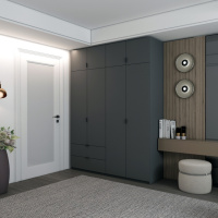 Шкаф распашной с антресолью Doros Лукас 180х50х240 см Графит (DRS-011192)