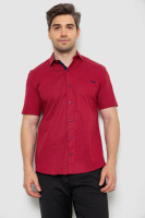 Сорочка чоловіча з принтом, колір бордовий, 214R7124