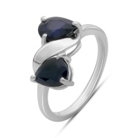 Серебряное кольцо CatalogSilver с натуральным сапфиром 2.658ct, вес изделия 3,09 гр (2178903) 18 размер