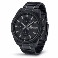 Чоловічий годинник Casio Edifice EFV-610DC-1A з хронографом та чорним сталевим браслетом