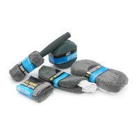 Набор для ухода за автомобилем, 9 предметов для полировки, бытовой чистки и удаления пыли (перчатки, губка, круги д/п, щетка, салфетки) , чехол