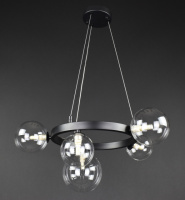 Люстра подвесная на 5 лампочек 27996 Черный 40-150х52х52 см.