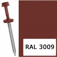 Саморіз для кріплення листового металу RAL 3009 (червона окись) 4,8*19 мм