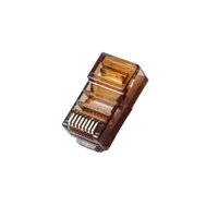 Коннектор Merlion RJ45 cat.5e UTP 8P8C Brown 100 шт (RJ45ML-BN / 05356)