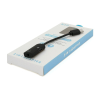 Переходник KIN KY-203 Type-C(M) =>Type-C(F) + Jack 3.5mm(F), 5см, Black, Box