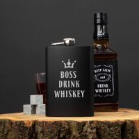 Фляга «Boss drink whiskey», английский