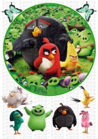 Вафельные картинки на тему: Angry birds