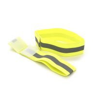 Глянцевый светоотражающий эластичный ремешок на запястье или щиколотку, цена за комплект 2шт, Light Yellow