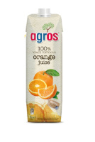 Апельсиновий сік 100% «AGROS» 1 літр.