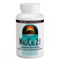 Магний Кальций 2:1, 370 мг, Source Naturals, 90 капсул