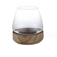 Ваза для цветов с подставкой 14138 11.5х17х19.5 см прозрачная