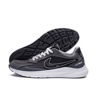 Демісезонні шкіряні кросівки Nike колір сірий/чорний/білий