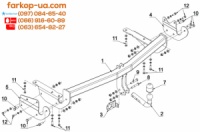 Тягово-сцепное устройство (фаркоп) Lexus RX 300, 350, 400h (2003-2009)