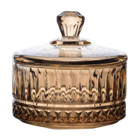 Конфетница с крышкой Ø 10 см стеклянная HP-YH-75