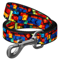 Повідець для собак нейлоновий WAUDOG Nylon, малюнок «Блоки», M, Ш 20 мм, Дов 200 см