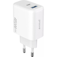Мережевий зарядний пристрій Proove Silicone Power 2 45W (Type-C + USB) White (WCSP24110002)