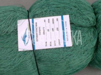 дель капроновая узловая. сетка рыболовная. узловая 8 мм, 93,5tex*3 (0,8 мм), 250 яч , зелен. сети дель. полотно сетевое рыболовное капрон.