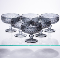 Набор креманок на ножке 6 шт 300 (мл) Серый HP-19-118