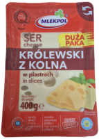 Сир нарізка Krolewski z kolna Mlekpol 400г, Польща