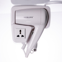 Фен настенный для сушки волос бытовой фен для укладки компактный мощный 1200 Вт Белый SK-CF-2217