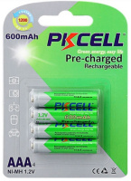 Акумулятор PKCELL 1.2V AAA 600mAh NiMH Already Charged, 4 штуки у блістері ціна за блістер, Q12