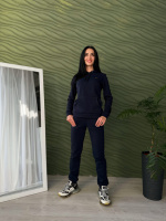 Теплий спортивний костюм «Whisper» оптом | Батал 50-52, Темно-синій