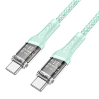 Кабель Hoco U111 Type-C to Type-C PD 60W 1.2m green