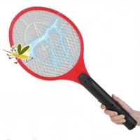 Мухобойка электрическая от насекомых, Аккумуляторный уничтожитель комаров, мошек, мух. Цвет: красный