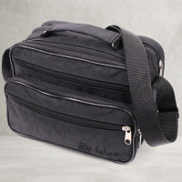 Текстильная мужская сумка через плечо для документов и города FABRA 22577 Черная