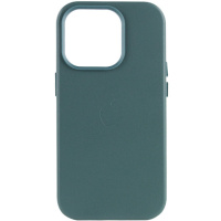 Шкіряний чохол для Apple iPhone 14 Pro Max (6.7«») - Leather Case (AA Plus) з MagSafe Pine green - купити в SmartEra.ua