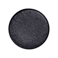 Тарелка фарфоровая 25 см плоская черная HP-7-735