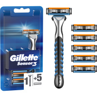 Бритва Gillette Sensor 3 с 6 сменными картриджами (7702018550807)