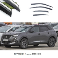 Дефлектори вікон Peugeot 2008 2020- П\К «FLY» (нерж. сталь 3D) BPG200823-W/S (192)