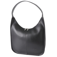 ЧОРНА - формат А4 - якісна та елегантна сумка на блискавці овальної форми (Луцьк, 844)