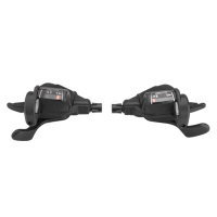 Манетки MicroSHIFT Mezzo 3x8s (пара) з індикатором, тросики L2140/1700