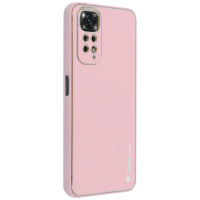 Кожаный чехол Xshield для Xiaomi Redmi Note 11 (Global) / Note 11S, Розовый / Pink - купити в SmartEra.ua