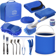 Набір для чищення автомобіля 16 предметів, набір для миття автомобіля зі складним відром (CS-003)