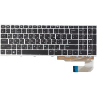 Клавіатура для ноутбука HP EliteBook 850 G5 чорна, сірий фрейм