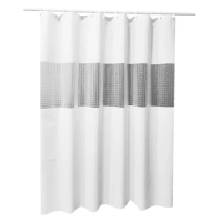Шторка для душа и ванной с кольцами 180x180 см Bathlux водоотталкивающая,Белая