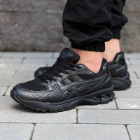 Демісезонні кросівки Asics текстиль/шкіра колір чорний