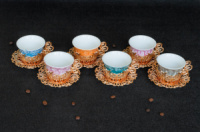 ✔️SALE! Турецький кавовий набір золото Elite 60мл 6+6