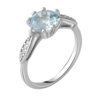 Серебряное кольцо CatalogSilver с натуральным топазом 2.321ct, вес изделия 2,61 гр (2049241) 18 размер