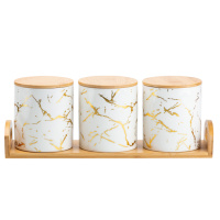 Банки для сипучих продуктів з підставкою 3 шт. банки для зберігання спецій • банки для чаю кави цукру 650 мл