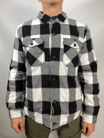 Куртка Brandit Lumberjacket біло-чорна