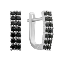 Серебряные серьги CatalogSilver с натуральным сапфиром 1.603ct (2178934)