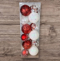 Набор игрушек на елку 19346 24 шт красный