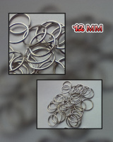 Соединительные кольца одинарные. Размер - 12 мм. Цвет - сталь. Упаковка - 5 грам( прим.23шт)