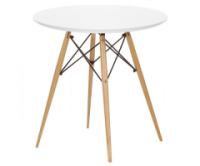 Стіл Тауер Вуд круглий д. 80 см білий