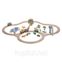 Деревянная железная дорога FreeON с вагонами