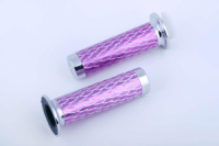 Ручки руля чешуя сиреневые (L-140mm, D-50mm) DVK (R-647)